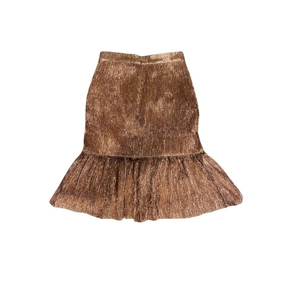 NWT - J. Crew Collection Rose Gold Fluted Skirt - Picture 2 of 3